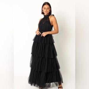 Petal & Pup Frances Halterneck Maxi Dress